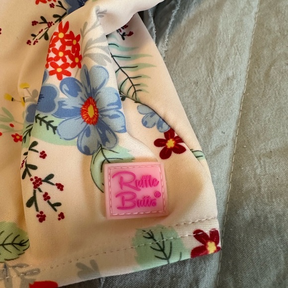 Ruffle Butts Bow V-Back One Piece Swimsuit | Size 6 - Picture 5 of 6